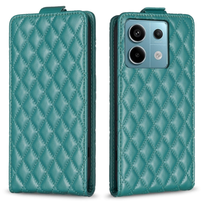 Estuche para teléfono de cuero con tapa vertical Diamond Lattice, For Xiaomi Redmi Note 13 Pro 4G Global, For Xiaomi Poco M6 Pro 4G, For Xiaomi Redmi Note 13 4G Global, For Xiaomi Redmi Note 13, For Xiaomi Redmi 13C, For Xiaomi Redmi Note 13 Pro+ 5G   ...