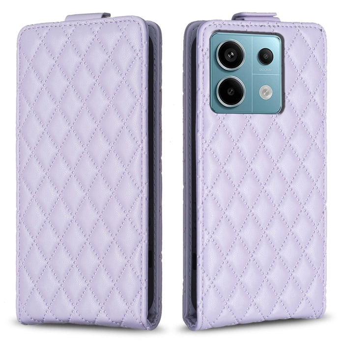 Estuche para teléfono de cuero con tapa vertical Diamond Lattice, For Xiaomi Redmi Note 13 Pro 4G Global, For Xiaomi Poco M6 Pro 4G, For Xiaomi Redmi Note 13 4G Global, For Xiaomi Redmi Note 13, For Xiaomi Redmi 13C, For Xiaomi Redmi Note 13 Pro+ 5G   ...