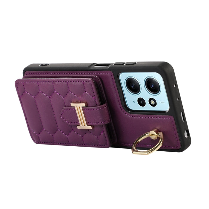 Estuche para teléfono con soporte de anillo y bolsa de tarjeta vertical con cordón doble, For Xiaomi Redmi Note 12 4G Global, For Xiaomi Redmi Note 12 Pro 5G Global, For Xiaomi Redmi Note 12 5G Global, For Xiaomi Redmi 12C