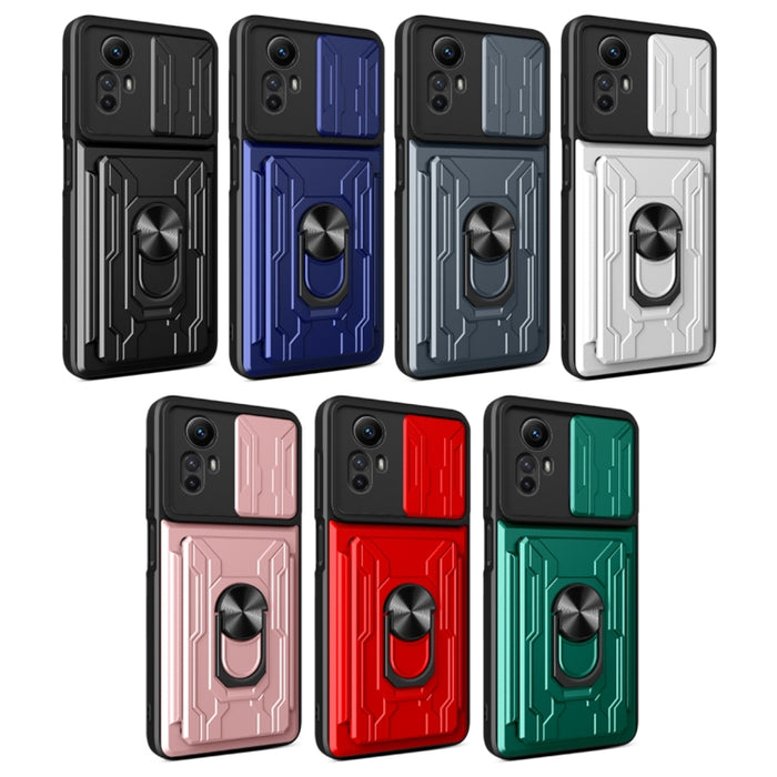 Funda deslizante para teléfono Camshield TPU+PC con ranura para tarjeta, For Redmi Note 12S 4G, For Redmi 10 5G
