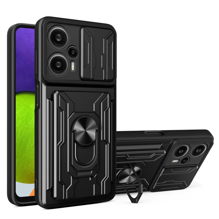 Funda deslizante para teléfono Camshield TPU+PC con ranura para tarjeta, For Redmi A5 4G 173.3mm, For Redmi Note 14 Pro 4G, For Redmi Note 14 4G 163.25mm, For Redmi Note 14 5G, For Redmi Note 14 Pro+ 5G, For Redmi Note 14 Pro 5G, For Redmi 13 4G Global...