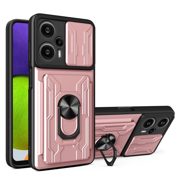 Funda deslizante para teléfono Camshield TPU+PC con ranura para tarjeta, For Redmi A5 4G 173.3mm, For Redmi Note 14 Pro 4G, For Redmi Note 14 4G 163.25mm, For Redmi Note 14 5G, For Redmi Note 14 Pro+ 5G, For Redmi Note 14 Pro 5G, For Redmi 13 4G Global...