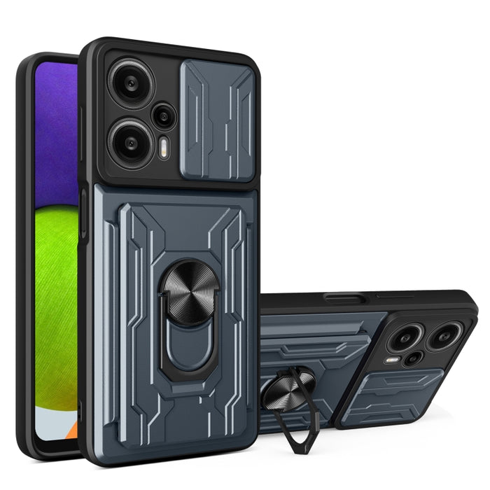 Funda deslizante para teléfono Camshield TPU+PC con ranura para tarjeta, For Redmi A5 4G 173.3mm, For Redmi Note 14 Pro 4G, For Redmi Note 14 4G 163.25mm, For Redmi Note 14 5G, For Redmi Note 14 Pro+ 5G, For Redmi Note 14 Pro 5G, For Redmi 13 4G Global...