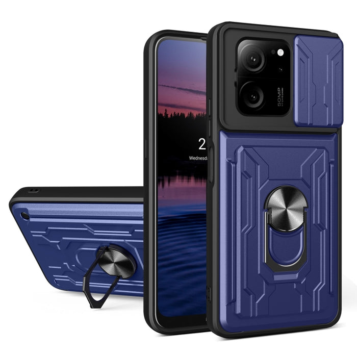 Funda deslizante para teléfono Camshield TPU+PC con ranura para tarjeta, For Redmi A5 4G 173.3mm, For Redmi Note 14 Pro 4G, For Redmi Note 14 4G 163.25mm, For Redmi Note 14 5G, For Redmi Note 14 Pro+ 5G, For Redmi Note 14 Pro 5G, For Redmi 13 4G Global...