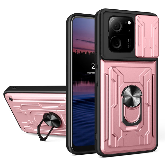 Funda deslizante para teléfono Camshield TPU+PC con ranura para tarjeta, For Redmi A5 4G 173.3mm, For Redmi Note 14 Pro 4G, For Redmi Note 14 4G 163.25mm, For Redmi Note 14 5G, For Redmi Note 14 Pro+ 5G, For Redmi Note 14 Pro 5G, For Redmi 13 4G Global...