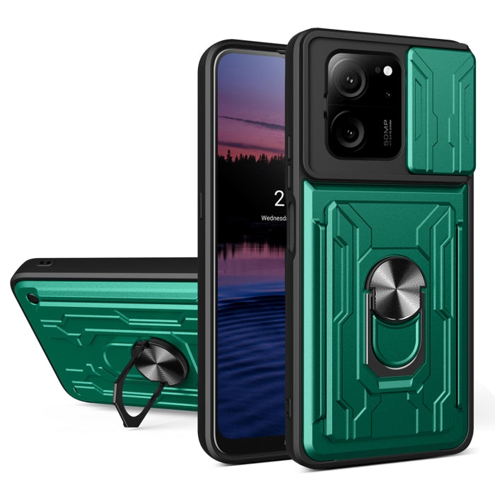 Funda deslizante para teléfono Camshield TPU+PC con ranura para tarjeta, For Redmi A5 4G 173.3mm, For Redmi Note 14 Pro 4G, For Redmi Note 14 4G 163.25mm, For Redmi Note 14 5G, For Redmi Note 14 Pro+ 5G, For Redmi Note 14 Pro 5G, For Redmi 13 4G Global...