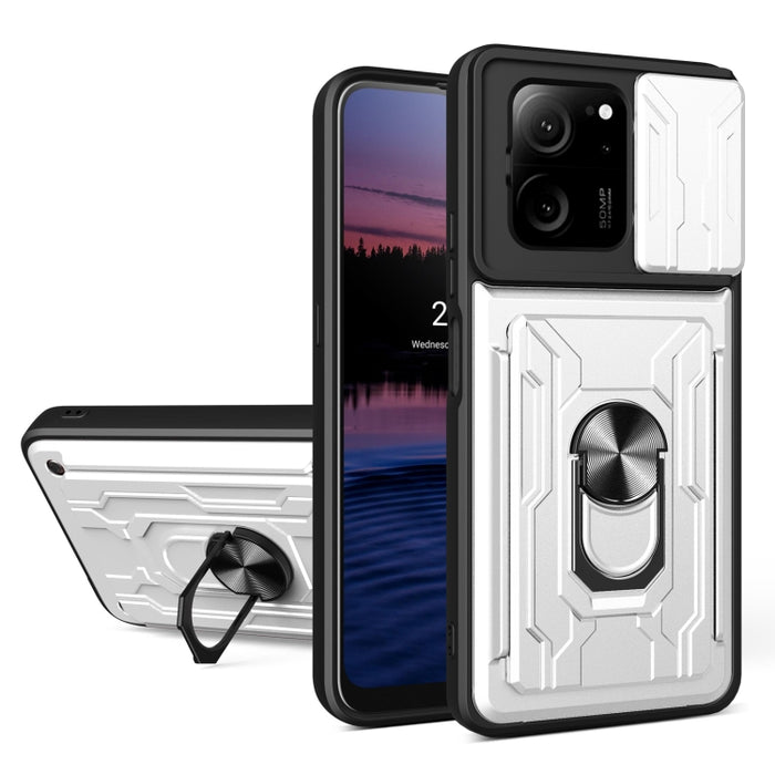Funda deslizante para teléfono Camshield TPU+PC con ranura para tarjeta, For Redmi A5 4G 173.3mm, For Redmi Note 14 Pro 4G, For Redmi Note 14 4G 163.25mm, For Redmi Note 14 5G, For Redmi Note 14 Pro+ 5G, For Redmi Note 14 Pro 5G, For Redmi 13 4G Global...