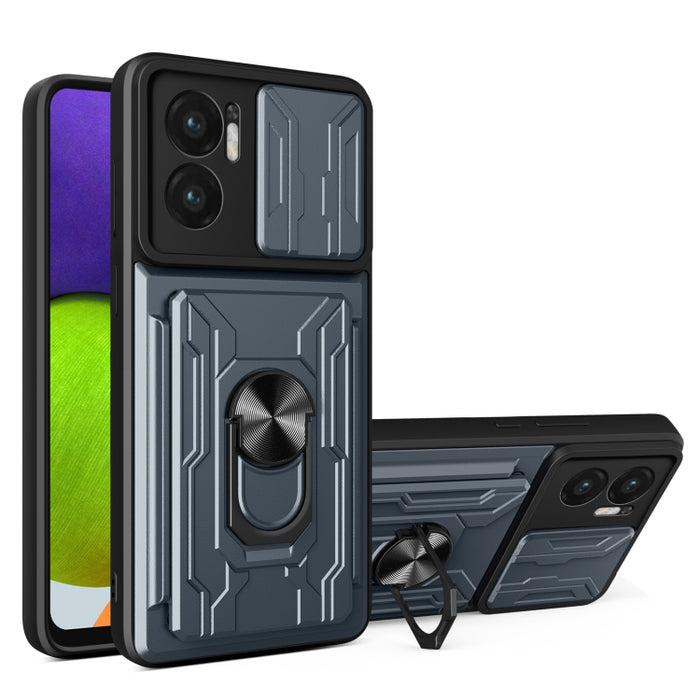 Funda deslizante para teléfono Camshield TPU+PC con ranura para tarjeta, For Redmi A5 4G 173.3mm, For Redmi Note 14 Pro 4G, For Redmi Note 14 4G 163.25mm, For Redmi Note 14 5G, For Redmi Note 14 Pro+ 5G, For Redmi Note 14 Pro 5G, For Redmi 13 4G Global...