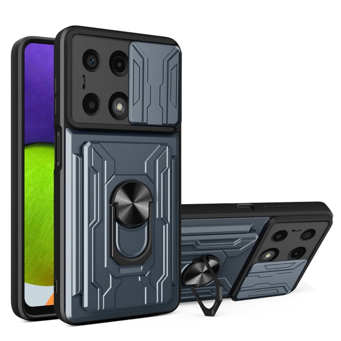 Funda deslizante para teléfono Camshield TPU+PC con ranura para tarjeta, For Redmi A5 4G 173.3mm, For Redmi Note 14 Pro 4G, For Redmi Note 14 4G 163.25mm, For Redmi Note 14 5G, For Redmi Note 14 Pro+ 5G, For Redmi Note 14 Pro 5G, For Redmi 13 4G Global...