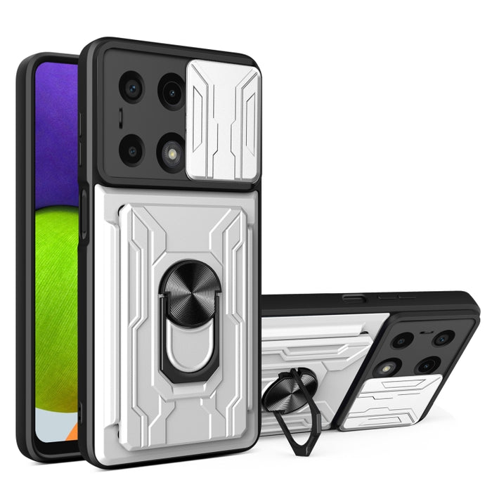 Funda deslizante para teléfono Camshield TPU+PC con ranura para tarjeta, For Redmi A5 4G 173.3mm, For Redmi Note 14 Pro 4G, For Redmi Note 14 4G 163.25mm, For Redmi Note 14 5G, For Redmi Note 14 Pro+ 5G, For Redmi Note 14 Pro 5G, For Redmi 13 4G Global...