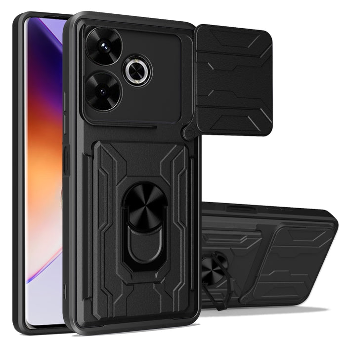 Funda deslizante para teléfono Camshield TPU+PC con ranura para tarjeta, For Redmi A5 4G 173.3mm, For Redmi Note 14 Pro 4G, For Redmi Note 14 4G 163.25mm, For Redmi Note 14 5G, For Redmi Note 14 Pro+ 5G, For Redmi Note 14 Pro 5G, For Redmi 13 4G Global...