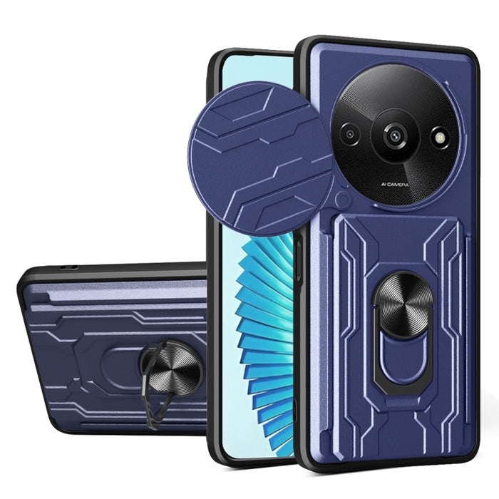 Funda deslizante para teléfono Camshield TPU+PC con ranura para tarjeta, For Redmi A5 4G 173.3mm, For Redmi Note 14 Pro 4G, For Redmi Note 14 4G 163.25mm, For Redmi Note 14 5G, For Redmi Note 14 Pro+ 5G, For Redmi Note 14 Pro 5G, For Redmi 13 4G Global...