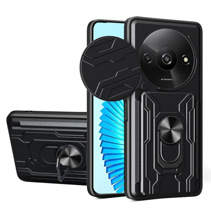 Funda deslizante para teléfono Camshield TPU+PC con ranura para tarjeta, For Redmi A5 4G 173.3mm, For Redmi Note 14 Pro 4G, For Redmi Note 14 4G 163.25mm, For Redmi Note 14 5G, For Redmi Note 14 Pro+ 5G, For Redmi Note 14 Pro 5G, For Redmi 13 4G Global...