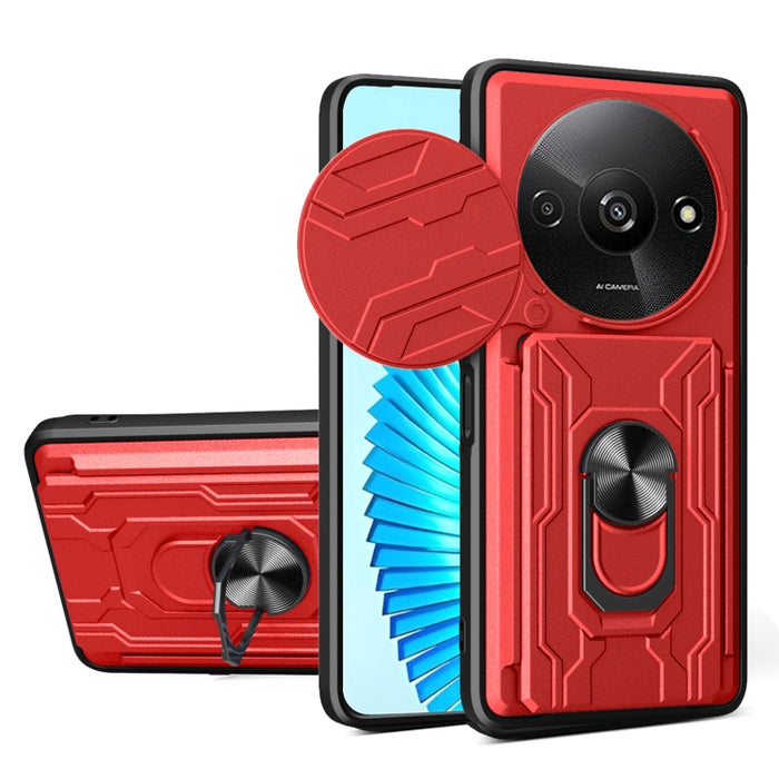 Funda deslizante para teléfono Camshield TPU+PC con ranura para tarjeta, For Redmi A5 4G 173.3mm, For Redmi Note 14 Pro 4G, For Redmi Note 14 4G 163.25mm, For Redmi Note 14 5G, For Redmi Note 14 Pro+ 5G, For Redmi Note 14 Pro 5G, For Redmi 13 4G Global...