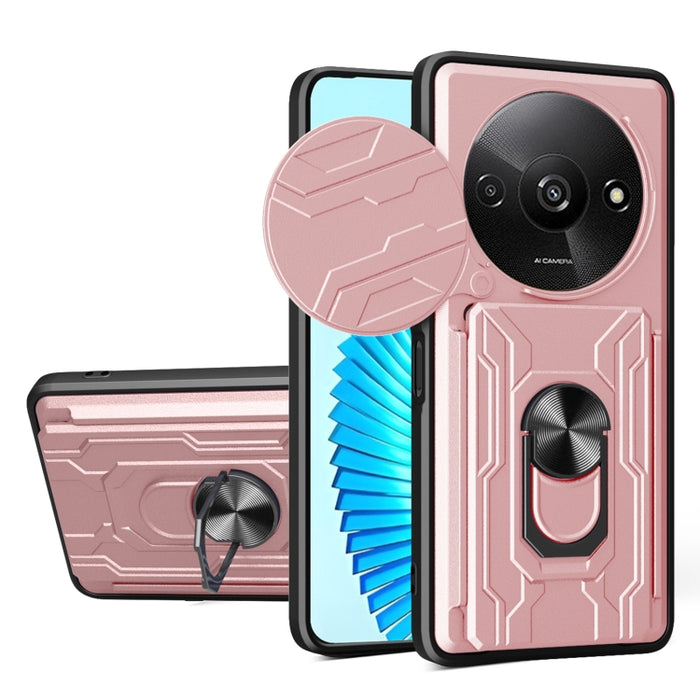 Funda deslizante para teléfono Camshield TPU+PC con ranura para tarjeta, For Redmi A5 4G 173.3mm, For Redmi Note 14 Pro 4G, For Redmi Note 14 4G 163.25mm, For Redmi Note 14 5G, For Redmi Note 14 Pro+ 5G, For Redmi Note 14 Pro 5G, For Redmi 13 4G Global...