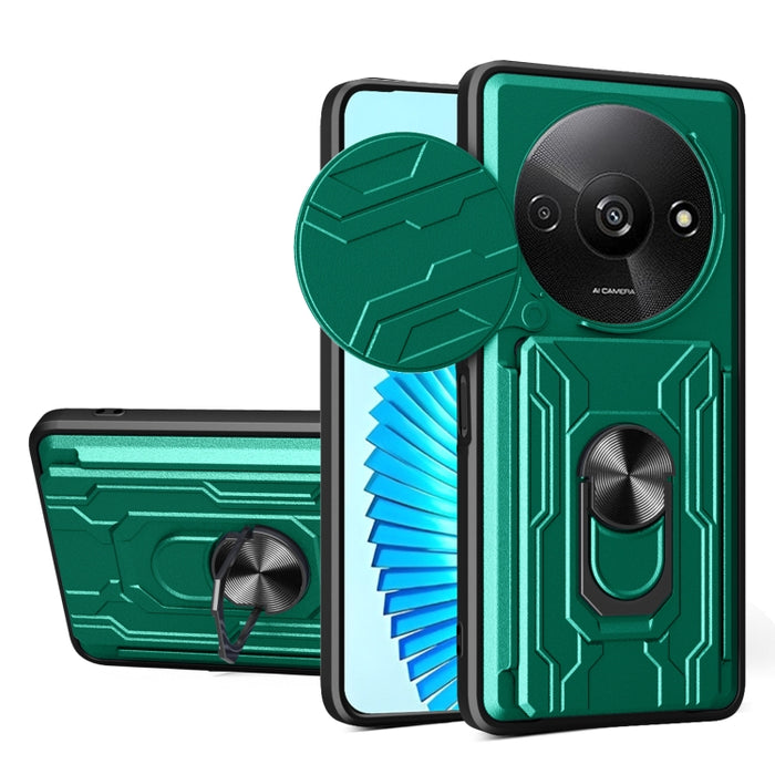 Funda deslizante para teléfono Camshield TPU+PC con ranura para tarjeta, For Redmi A5 4G 173.3mm, For Redmi Note 14 Pro 4G, For Redmi Note 14 4G 163.25mm, For Redmi Note 14 5G, For Redmi Note 14 Pro+ 5G, For Redmi Note 14 Pro 5G, For Redmi 13 4G Global...