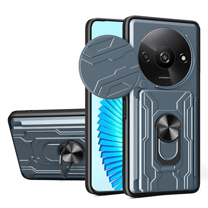 Funda deslizante para teléfono Camshield TPU+PC con ranura para tarjeta, For Redmi A5 4G 173.3mm, For Redmi Note 14 Pro 4G, For Redmi Note 14 4G 163.25mm, For Redmi Note 14 5G, For Redmi Note 14 Pro+ 5G, For Redmi Note 14 Pro 5G, For Redmi 13 4G Global...