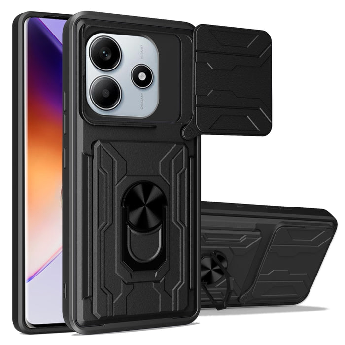 Funda deslizante para teléfono Camshield TPU+PC con ranura para tarjeta, For Redmi A5 4G 173.3mm, For Redmi Note 14 Pro 4G, For Redmi Note 14 4G 163.25mm, For Redmi Note 14 5G, For Redmi Note 14 Pro+ 5G, For Redmi Note 14 Pro 5G, For Redmi 13 4G Global...