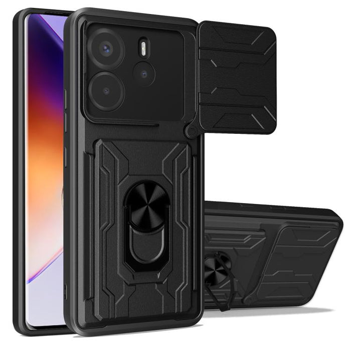 Funda deslizante para teléfono Camshield TPU+PC con ranura para tarjeta, For Redmi A5 4G 173.3mm, For Redmi Note 14 Pro 4G, For Redmi Note 14 4G 163.25mm, For Redmi Note 14 5G, For Redmi Note 14 Pro+ 5G, For Redmi Note 14 Pro 5G, For Redmi 13 4G Global...