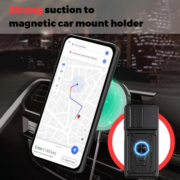 Funda deslizante para teléfono Camshield TPU+PC con ranura para tarjeta, For Redmi A5 4G 173.3mm, For Redmi Note 14 Pro 4G, For Redmi Note 14 4G 163.25mm, For Redmi Note 14 5G, For Redmi Note 14 Pro+ 5G, For Redmi Note 14 Pro 5G, For Redmi 13 4G Global...