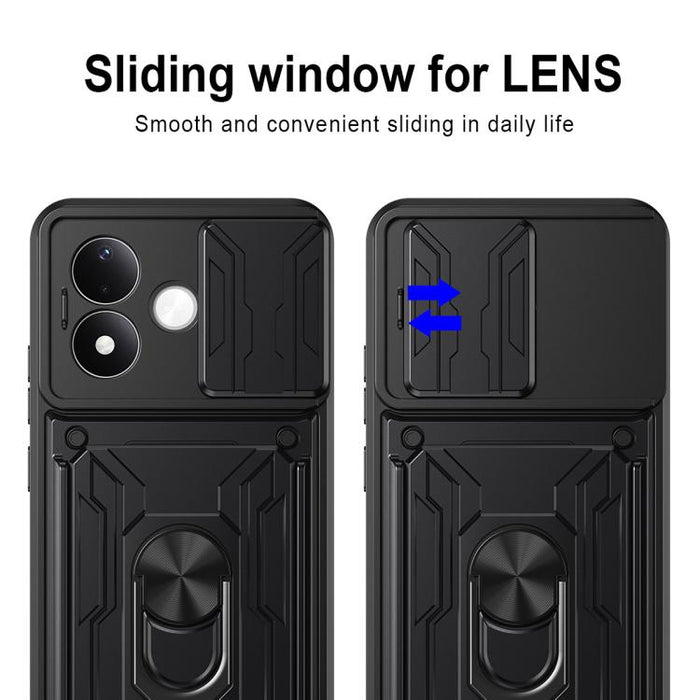Funda deslizante para teléfono Camshield TPU+PC con ranura para tarjeta, For Redmi A5 4G 173.3mm, For Redmi Note 14 Pro 4G, For Redmi Note 14 4G 163.25mm, For Redmi Note 14 5G, For Redmi Note 14 Pro+ 5G, For Redmi Note 14 Pro 5G, For Redmi 13 4G Global...