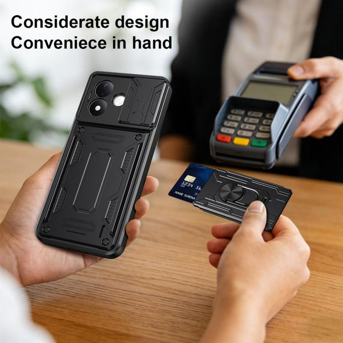 Funda deslizante para teléfono Camshield TPU+PC con ranura para tarjeta, For Redmi A5 4G 173.3mm, For Redmi Note 14 Pro 4G, For Redmi Note 14 4G 163.25mm, For Redmi Note 14 5G, For Redmi Note 14 Pro+ 5G, For Redmi Note 14 Pro 5G, For Redmi 13 4G Global...