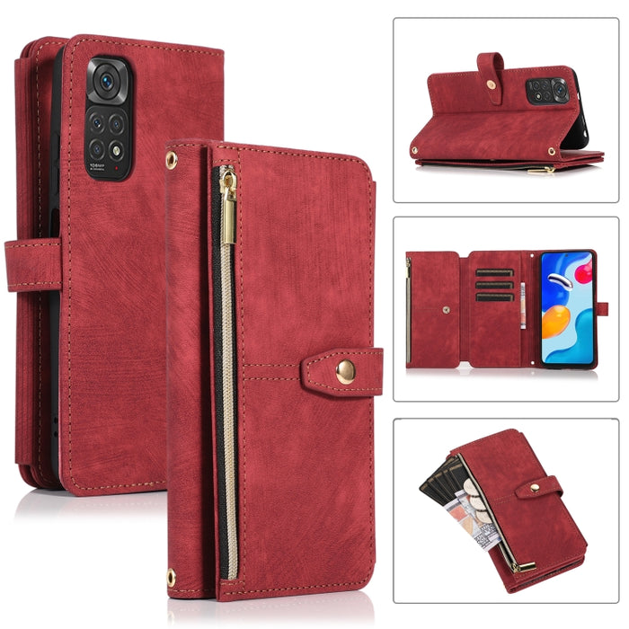 Estuche de cuero para teléfono Dream 9-Card Wallet Zipper Bag, For Xiaomi Redmi Note 11s, For Xiaomi Redmi K40, For Xiaomi Mi 10T, For Xiaomi Poco X3 NFC, For Xiaomi Redmi 9C