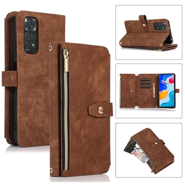 Estuche de cuero para teléfono Dream 9-Card Wallet Zipper Bag, For Xiaomi Redmi Note 11s, For Xiaomi Redmi K40, For Xiaomi Mi 10T, For Xiaomi Poco X3 NFC, For Xiaomi Redmi 9C