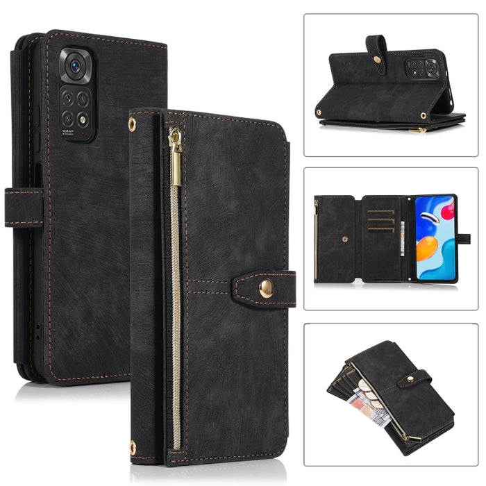 Estuche de cuero para teléfono Dream 9-Card Wallet Zipper Bag, For Xiaomi Redmi Note 11s, For Xiaomi Redmi K40, For Xiaomi Mi 10T, For Xiaomi Poco X3 NFC, For Xiaomi Redmi 9C