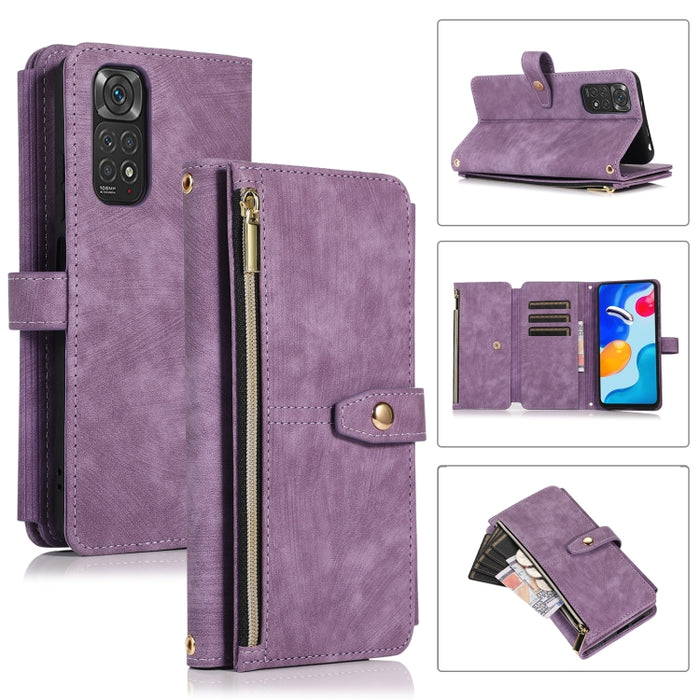 Estuche de cuero para teléfono Dream 9-Card Wallet Zipper Bag, For Xiaomi Redmi Note 11s, For Xiaomi Redmi K40, For Xiaomi Mi 10T, For Xiaomi Poco X3 NFC, For Xiaomi Redmi 9C