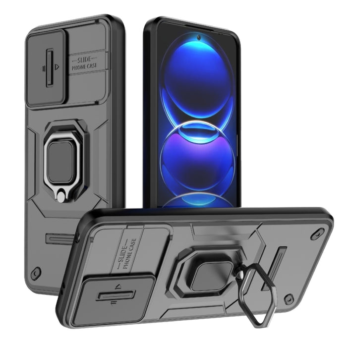 Deslizante Camshield TPU + PC Funda para teléfono a prueba de golpes con soporte, For Xiaomi Redmi 13 4G Global, For Xiaomi Redmi Turbo 3 5G, For Xiaomi Redmi A3 4G Global, For Xiaomi Redmi Note 13 Pro 4G Global, For Xiaomi Redmi Note 13 4G Global     ...