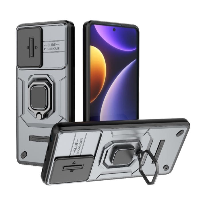 Deslizante Camshield TPU + PC Funda para teléfono a prueba de golpes con soporte, For Xiaomi Redmi 13 4G Global, For Xiaomi Redmi Turbo 3 5G, For Xiaomi Redmi A3 4G Global, For Xiaomi Redmi Note 13 Pro 4G Global, For Xiaomi Redmi Note 13 4G Global     ...