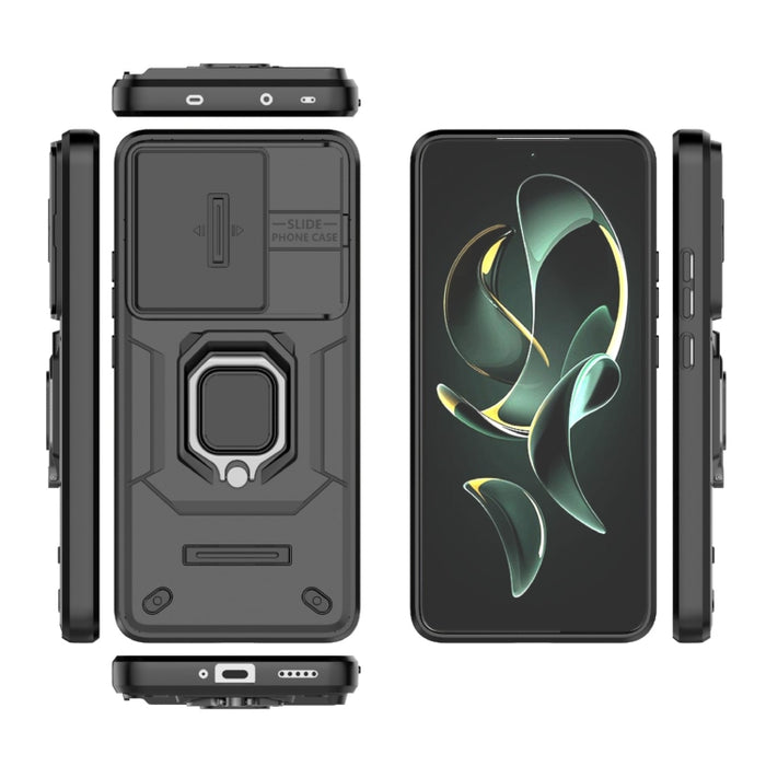 Deslizante Camshield TPU + PC Funda para teléfono a prueba de golpes con soporte, For Xiaomi Redmi K60 Ultra 5G, For Xiaomi Redmi K60 5G