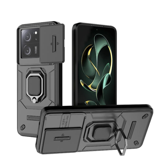 Deslizante Camshield TPU + PC Funda para teléfono a prueba de golpes con soporte, For Xiaomi Redmi K60 Ultra 5G, For Xiaomi Redmi K60 5G