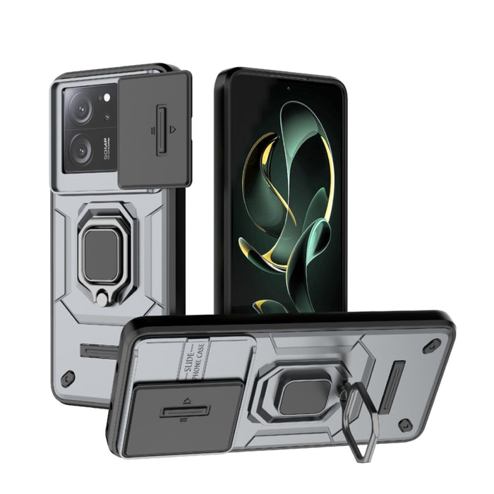 Deslizante Camshield TPU + PC Funda para teléfono a prueba de golpes con soporte, For Xiaomi Redmi K60 Ultra 5G, For Xiaomi Redmi K60 5G