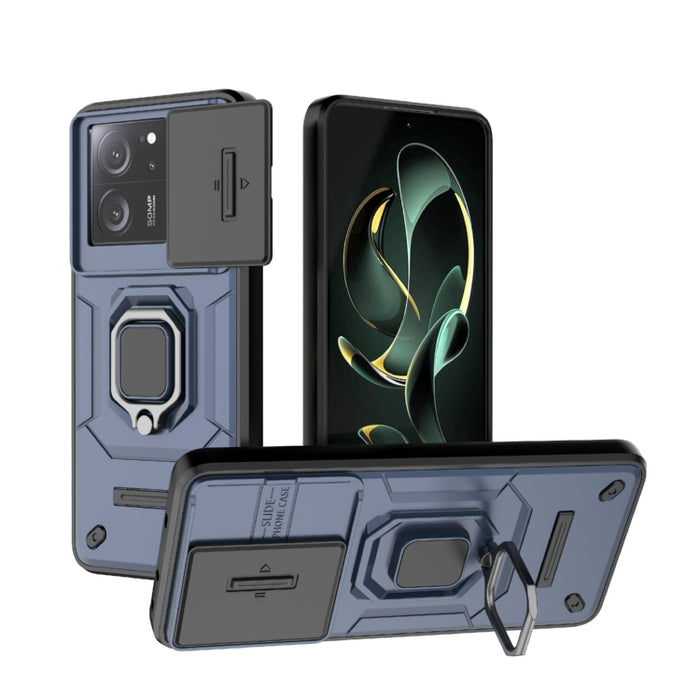 Deslizante Camshield TPU + PC Funda para teléfono a prueba de golpes con soporte, For Xiaomi Redmi K60 Ultra 5G, For Xiaomi Redmi K60 5G