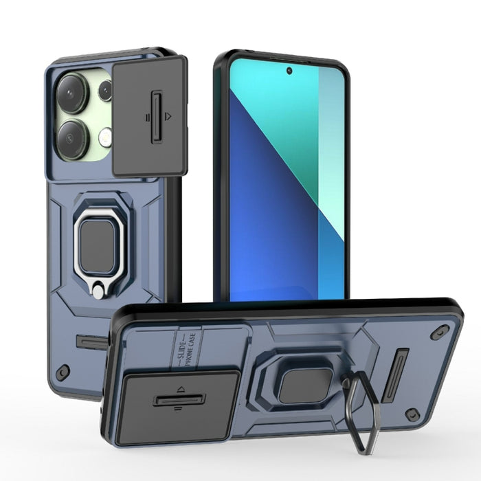 Deslizante Camshield TPU + PC Funda para teléfono a prueba de golpes con soporte, For Xiaomi Redmi 13 4G Global, For Xiaomi Redmi Turbo 3 5G, For Xiaomi Redmi A3 4G Global, For Xiaomi Redmi Note 13 Pro 4G Global, For Xiaomi Redmi Note 13 4G Global     ...
