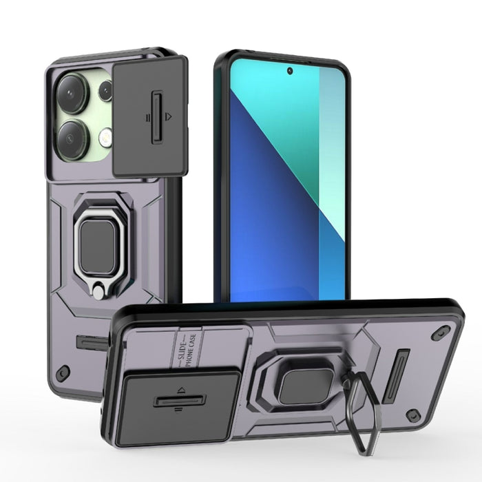 Deslizante Camshield TPU + PC Funda para teléfono a prueba de golpes con soporte, For Xiaomi Redmi 13 4G Global, For Xiaomi Redmi Turbo 3 5G, For Xiaomi Redmi A3 4G Global, For Xiaomi Redmi Note 13 Pro 4G Global, For Xiaomi Redmi Note 13 4G Global     ...