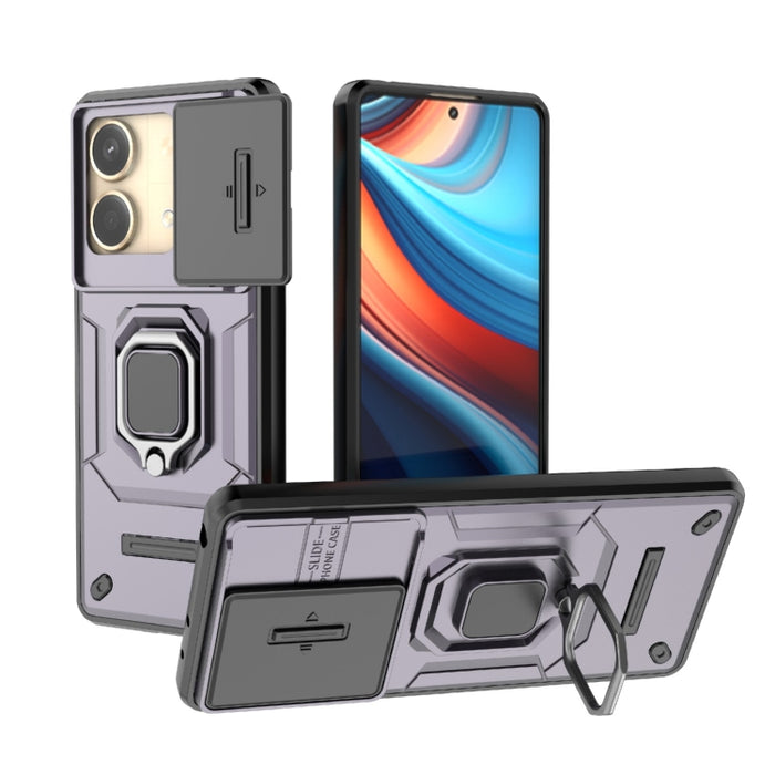 Deslizante Camshield TPU + PC Funda para teléfono a prueba de golpes con soporte, For Xiaomi Redmi 13 4G Global, For Xiaomi Redmi Turbo 3 5G, For Xiaomi Redmi A3 4G Global, For Xiaomi Redmi Note 13 Pro 4G Global, For Xiaomi Redmi Note 13 4G Global     ...
