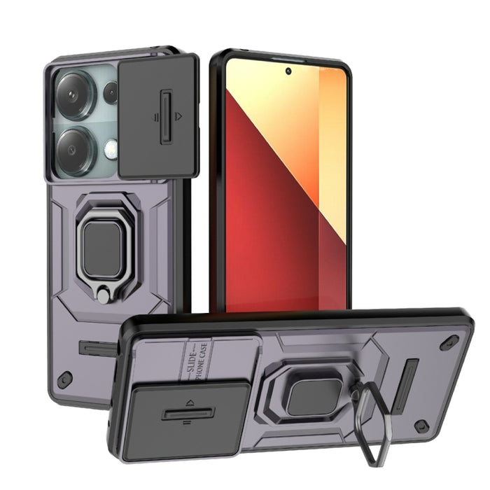 Deslizante Camshield TPU + PC Funda para teléfono a prueba de golpes con soporte, For Xiaomi Redmi 13 4G Global, For Xiaomi Redmi Turbo 3 5G, For Xiaomi Redmi A3 4G Global, For Xiaomi Redmi Note 13 Pro 4G Global, For Xiaomi Redmi Note 13 4G Global     ...