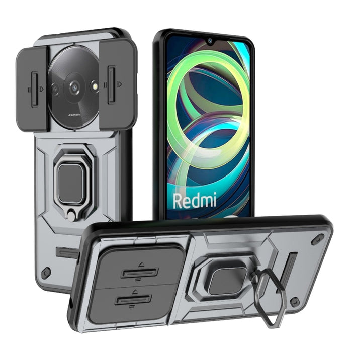 Deslizante Camshield TPU + PC Funda para teléfono a prueba de golpes con soporte, For Xiaomi Redmi 13 4G Global, For Xiaomi Redmi Turbo 3 5G, For Xiaomi Redmi A3 4G Global, For Xiaomi Redmi Note 13 Pro 4G Global, For Xiaomi Redmi Note 13 4G Global     ...