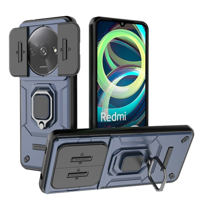 Deslizante Camshield TPU + PC Funda para teléfono a prueba de golpes con soporte, For Xiaomi Redmi 13 4G Global, For Xiaomi Redmi Turbo 3 5G, For Xiaomi Redmi A3 4G Global, For Xiaomi Redmi Note 13 Pro 4G Global, For Xiaomi Redmi Note 13 4G Global     ...