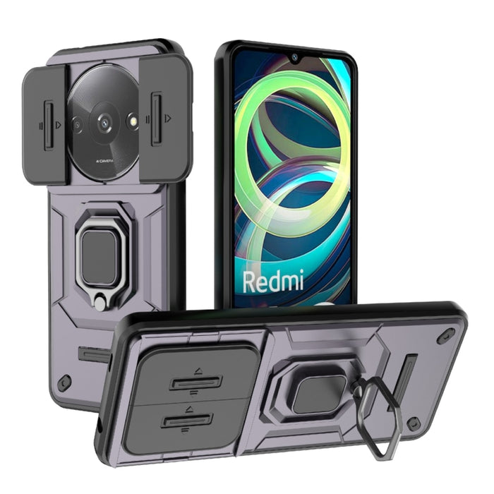Deslizante Camshield TPU + PC Funda para teléfono a prueba de golpes con soporte, For Xiaomi Redmi 13 4G Global, For Xiaomi Redmi Turbo 3 5G, For Xiaomi Redmi A3 4G Global, For Xiaomi Redmi Note 13 Pro 4G Global, For Xiaomi Redmi Note 13 4G Global     ...