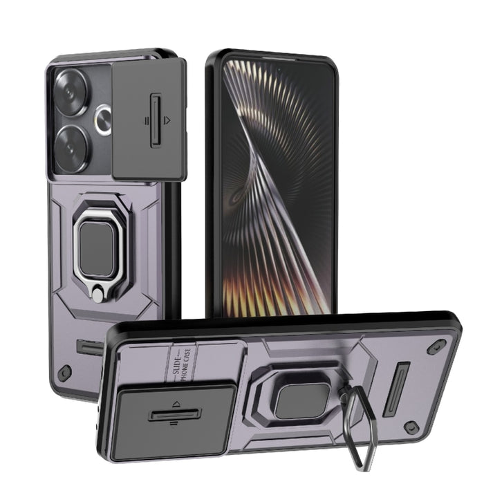 Deslizante Camshield TPU + PC Funda para teléfono a prueba de golpes con soporte, For Xiaomi Redmi 13 4G Global, For Xiaomi Redmi Turbo 3 5G, For Xiaomi Redmi A3 4G Global, For Xiaomi Redmi Note 13 Pro 4G Global, For Xiaomi Redmi Note 13 4G Global     ...