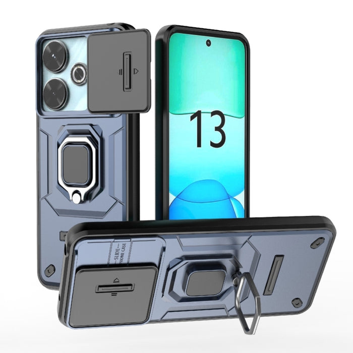 Deslizante Camshield TPU + PC Funda para teléfono a prueba de golpes con soporte, For Xiaomi Redmi 13 4G Global, For Xiaomi Redmi Turbo 3 5G, For Xiaomi Redmi A3 4G Global, For Xiaomi Redmi Note 13 Pro 4G Global, For Xiaomi Redmi Note 13 4G Global     ...
