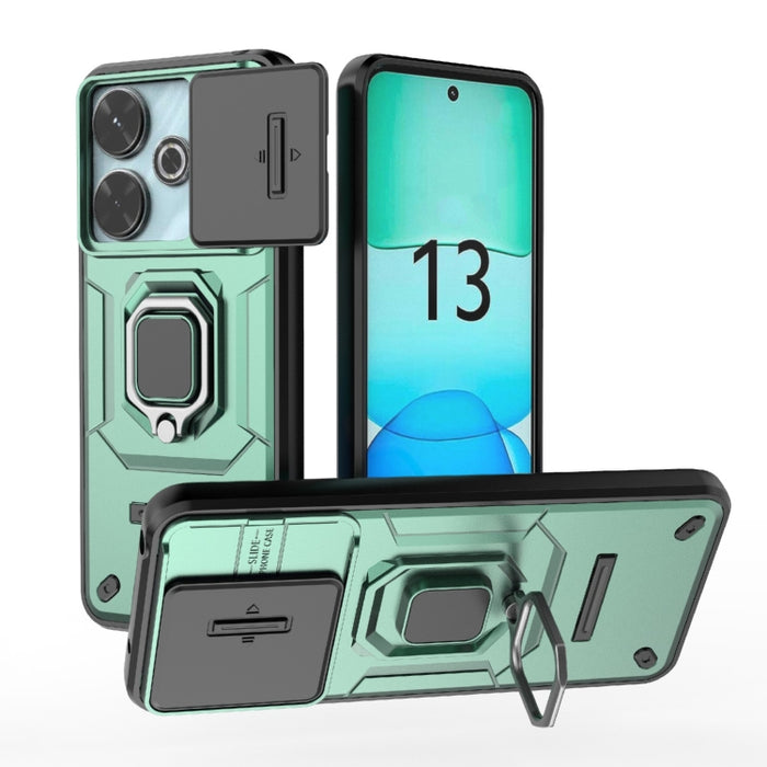 Deslizante Camshield TPU + PC Funda para teléfono a prueba de golpes con soporte, For Xiaomi Redmi 13 4G Global, For Xiaomi Redmi Turbo 3 5G, For Xiaomi Redmi A3 4G Global, For Xiaomi Redmi Note 13 Pro 4G Global, For Xiaomi Redmi Note 13 4G Global     ...