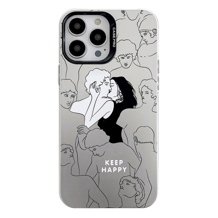 Estuche protector de teléfono para PC de la serie plateada galvanizada, For iPhone 16 Pro Max, For iPhone 16 Pro, For iPhone 16 Plus, For iPhone 16, For iPhone 15 Pro Max
