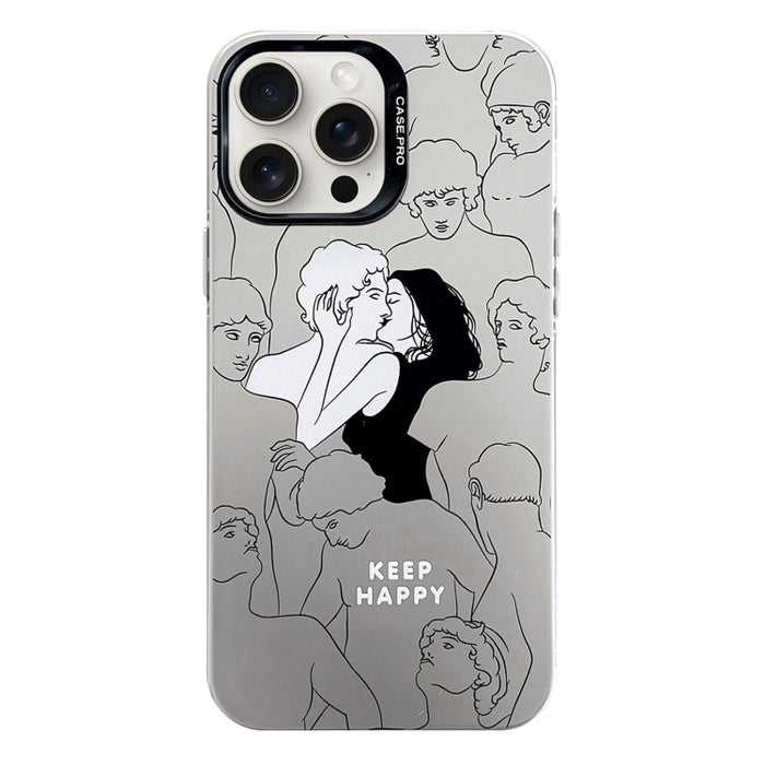 Estuche protector de teléfono para PC de la serie plateada galvanizada, For iPhone 16 Pro Max, For iPhone 16 Pro, For iPhone 16 Plus, For iPhone 16, For iPhone 15 Pro Max