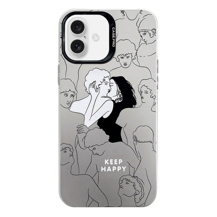 Estuche protector de teléfono para PC de la serie plateada galvanizada, For iPhone 16 Pro Max, For iPhone 16 Pro, For iPhone 16 Plus, For iPhone 16, For iPhone 15 Pro Max