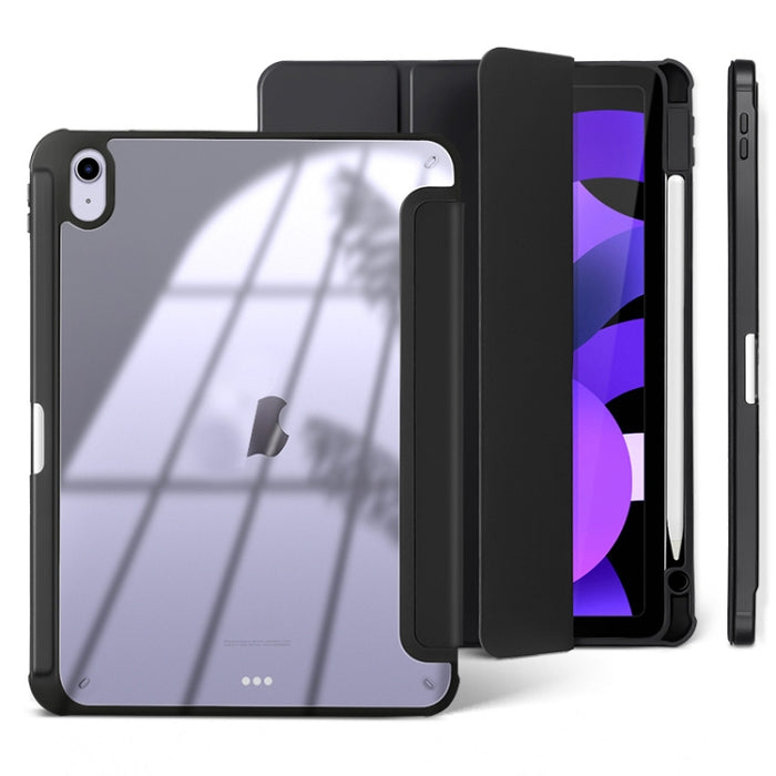 Estuche para tableta de cuero inteligente acrílico de 3 pliegues, For iPad mini 6 / mini 2024, For iPad Pro 11 2022 / 2021 / 2020, For iPad 10th Gen 10.9 2022, For iPad Air 2022 / 2020 10.9, For iPad 10.2 2021 / 2020 / 2019, For iPad Pro 10.5 / Air 2019